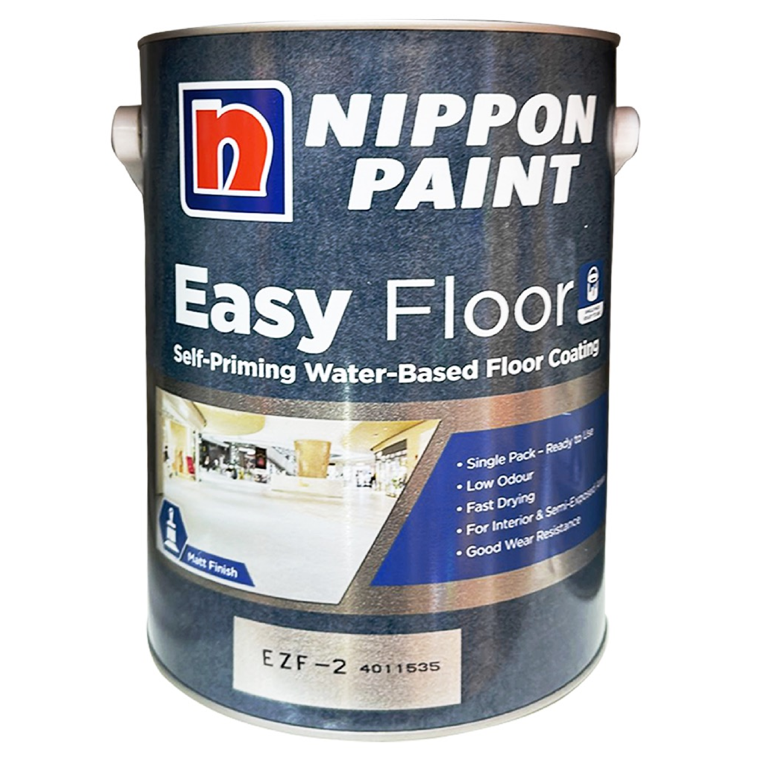 Nippon Paint EASY FLOOR SINGLE PACK Self Priming Water-Based Floor Coating 5L